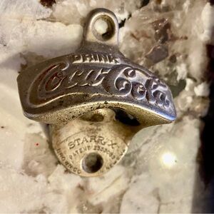 Vtg Coca Cola Starr X Cast Wall Mount Bottle Opener Brown Co North News VA USA